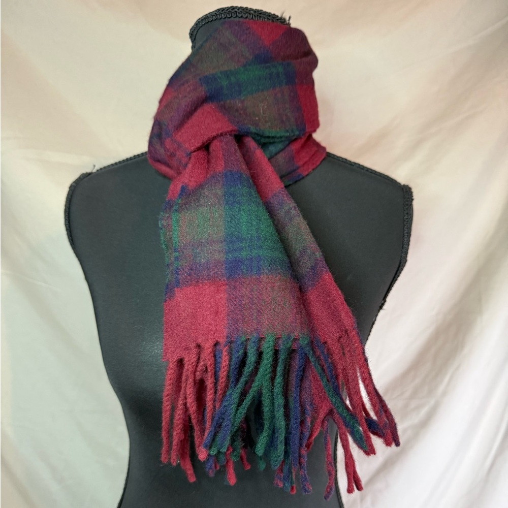 Burberry Vintage Lindsay Plaid 100% Wool Scarf 🧣✨